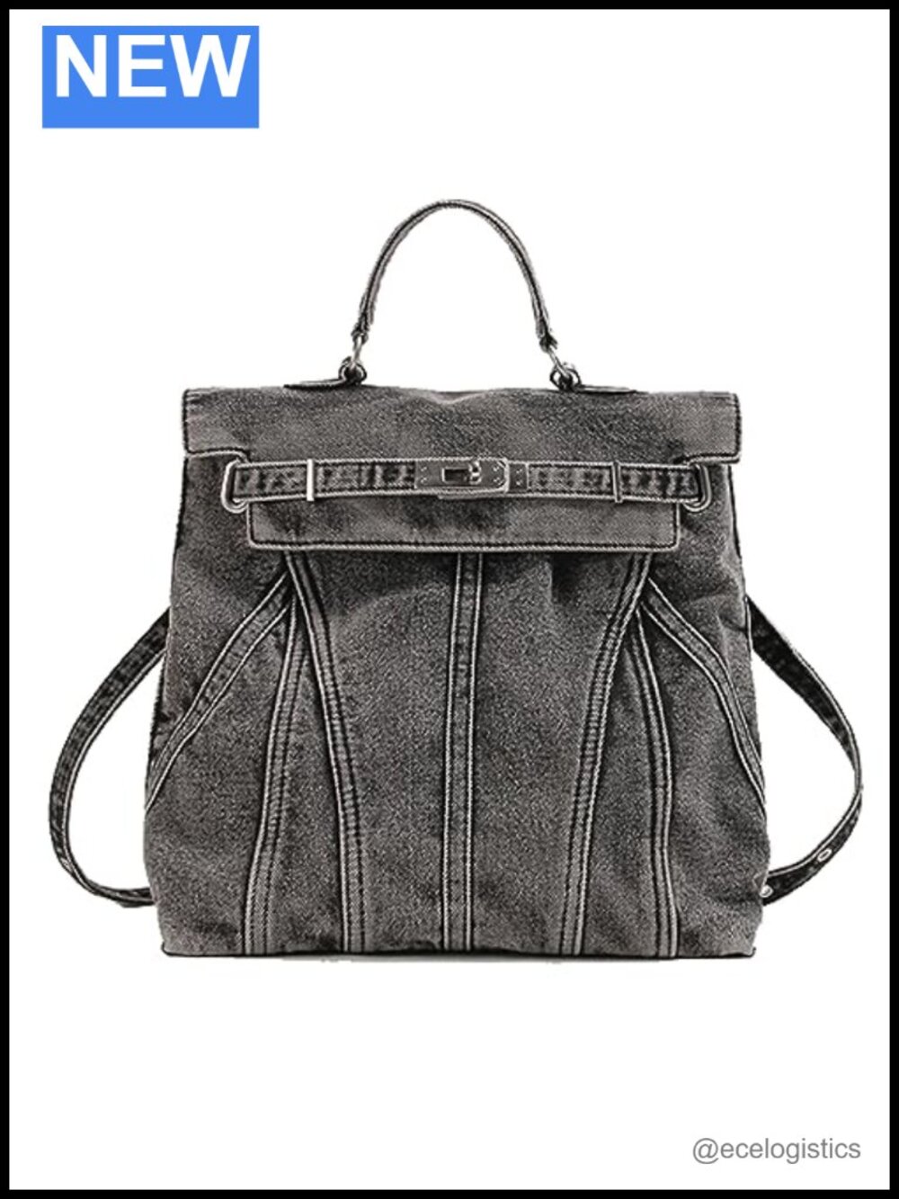 Women's Fashion Backpack Denim Rucksack Anti-theft College School Bag